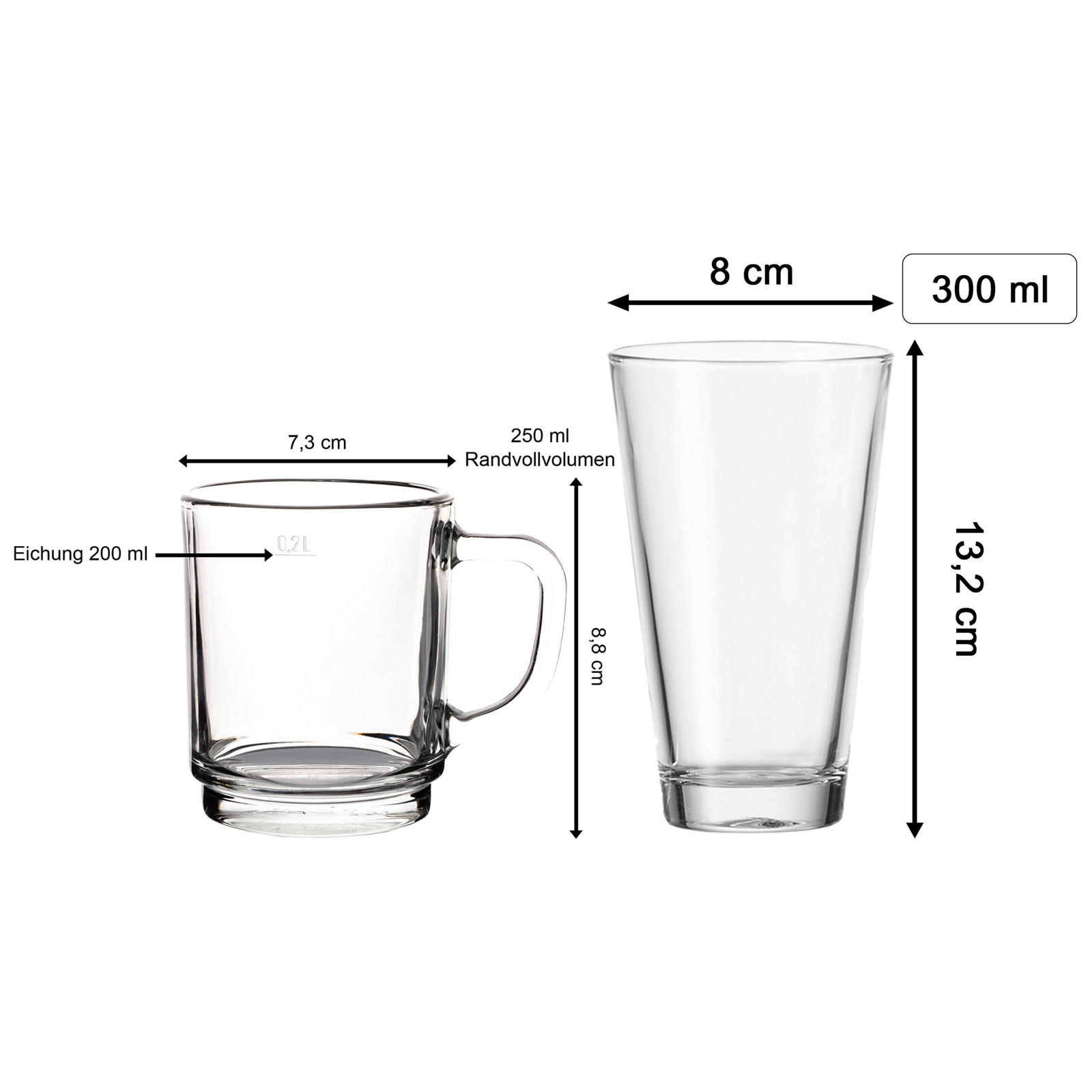 Glastasse & Trinkglas mit Gravur - Sternzeichen + Personalisierung