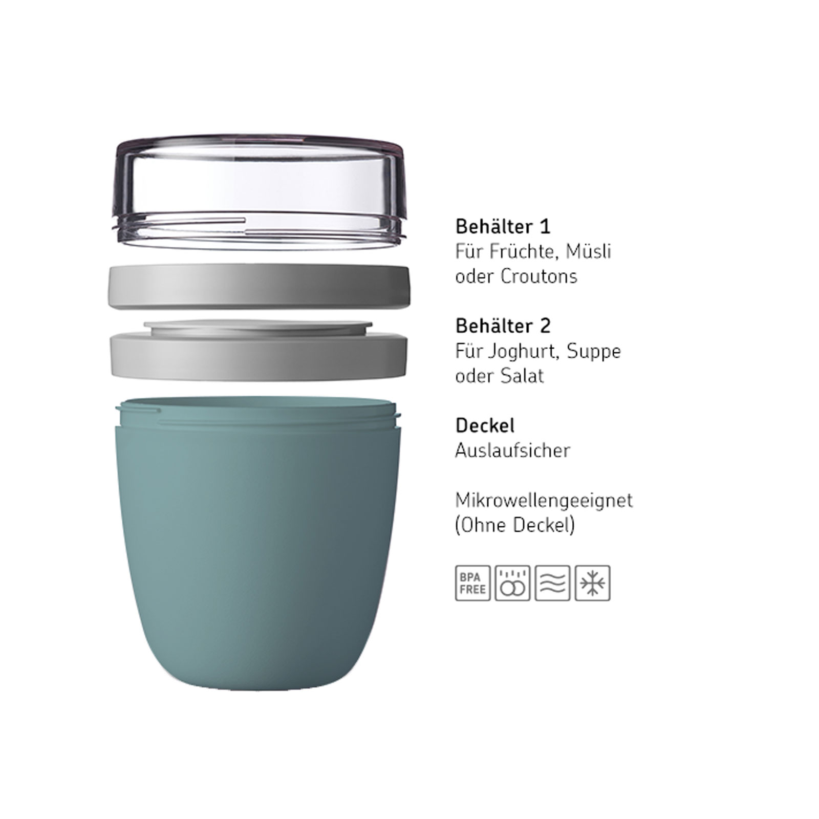 Mepal ELLIPSE Lunchpot Set 2-teilig Nordic Sage