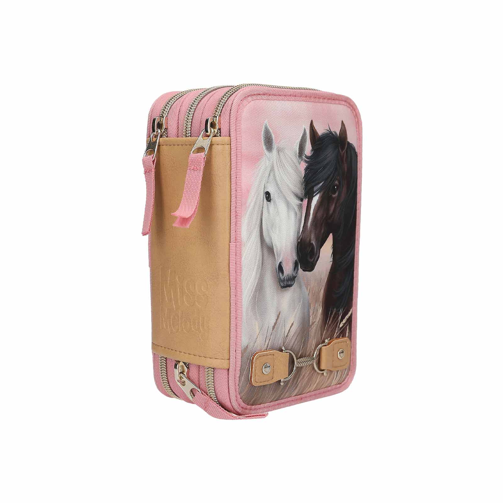 Miss Melody 3-Fach Federtasche DUSTY ROSE inkl. Stifte