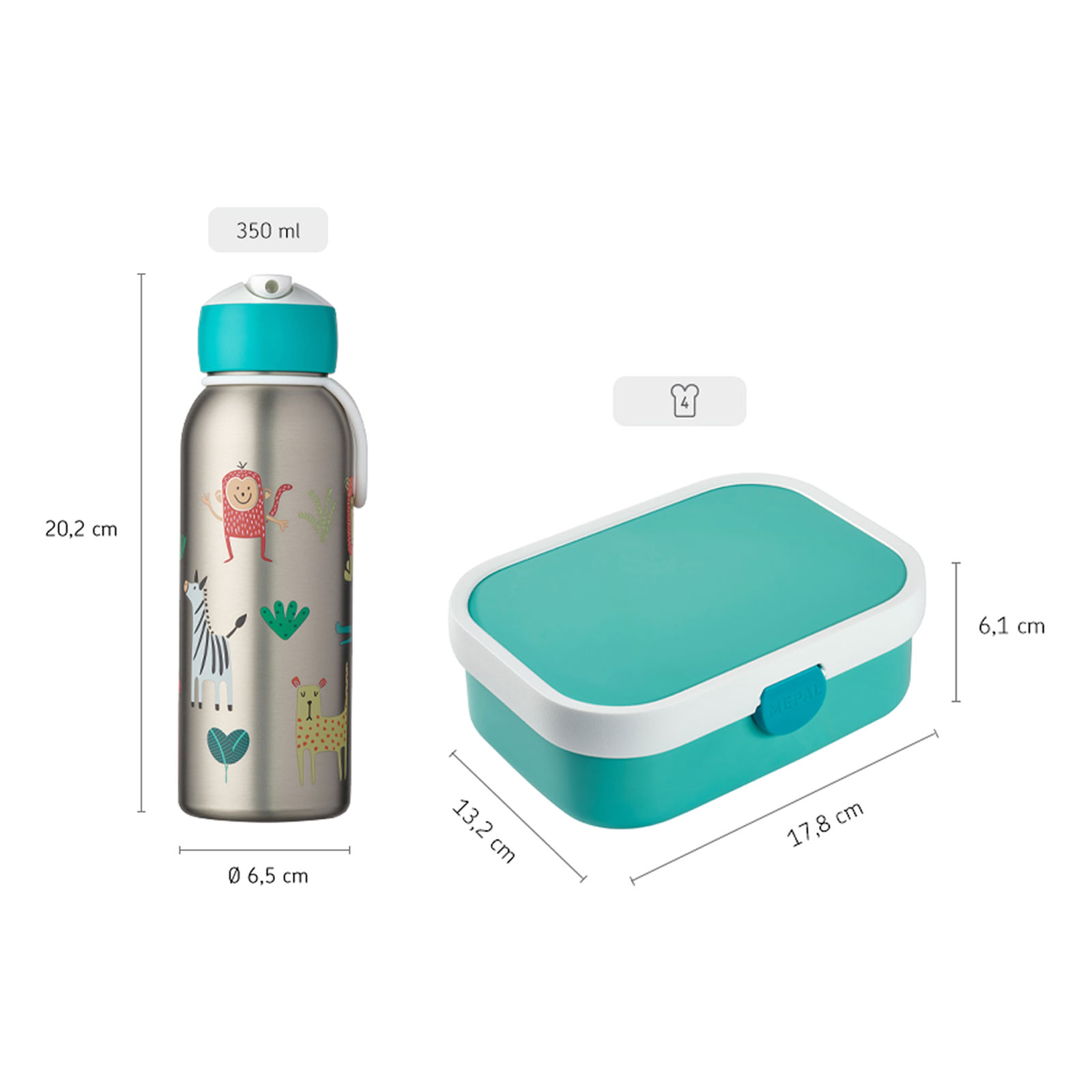 Mepal CAMPUS Lunchset mit Thermoflasche Little Farm 2-teilig