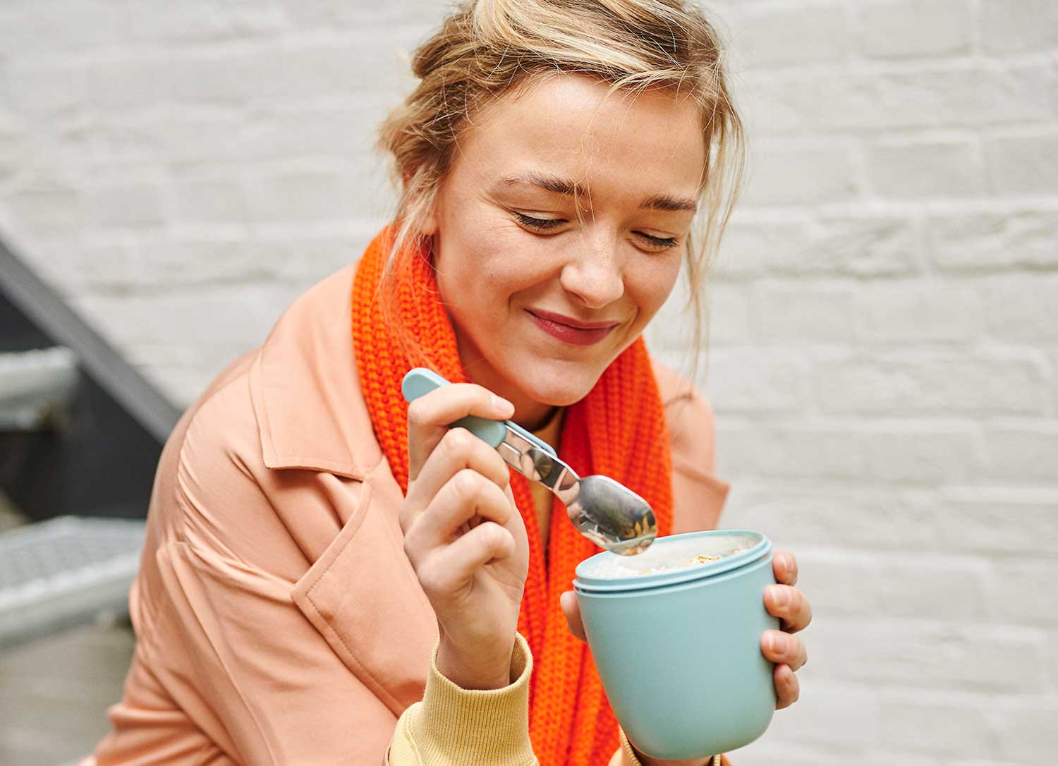 Mepal ELLIPSE Thermo-Lunchpot + Faltbarer Löffel Nordic Pink - A 