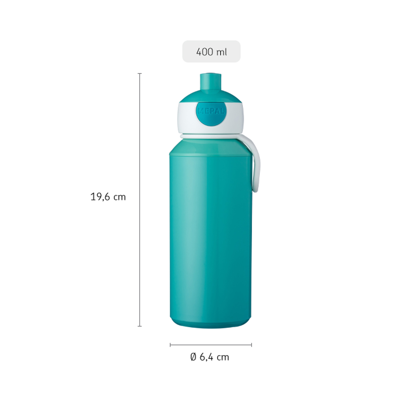 Mepal CAMPUS Pop-up Trinkflasche Set mit Flip-Up Ersatzdeckel blau