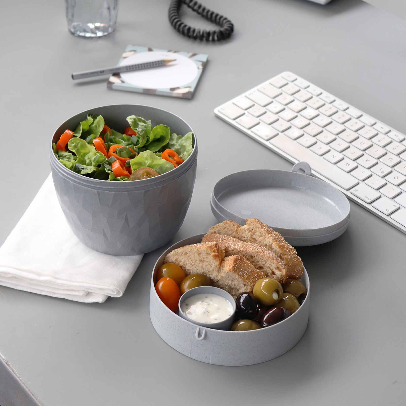 Koziol Bentobox L organic concrete grey - A 