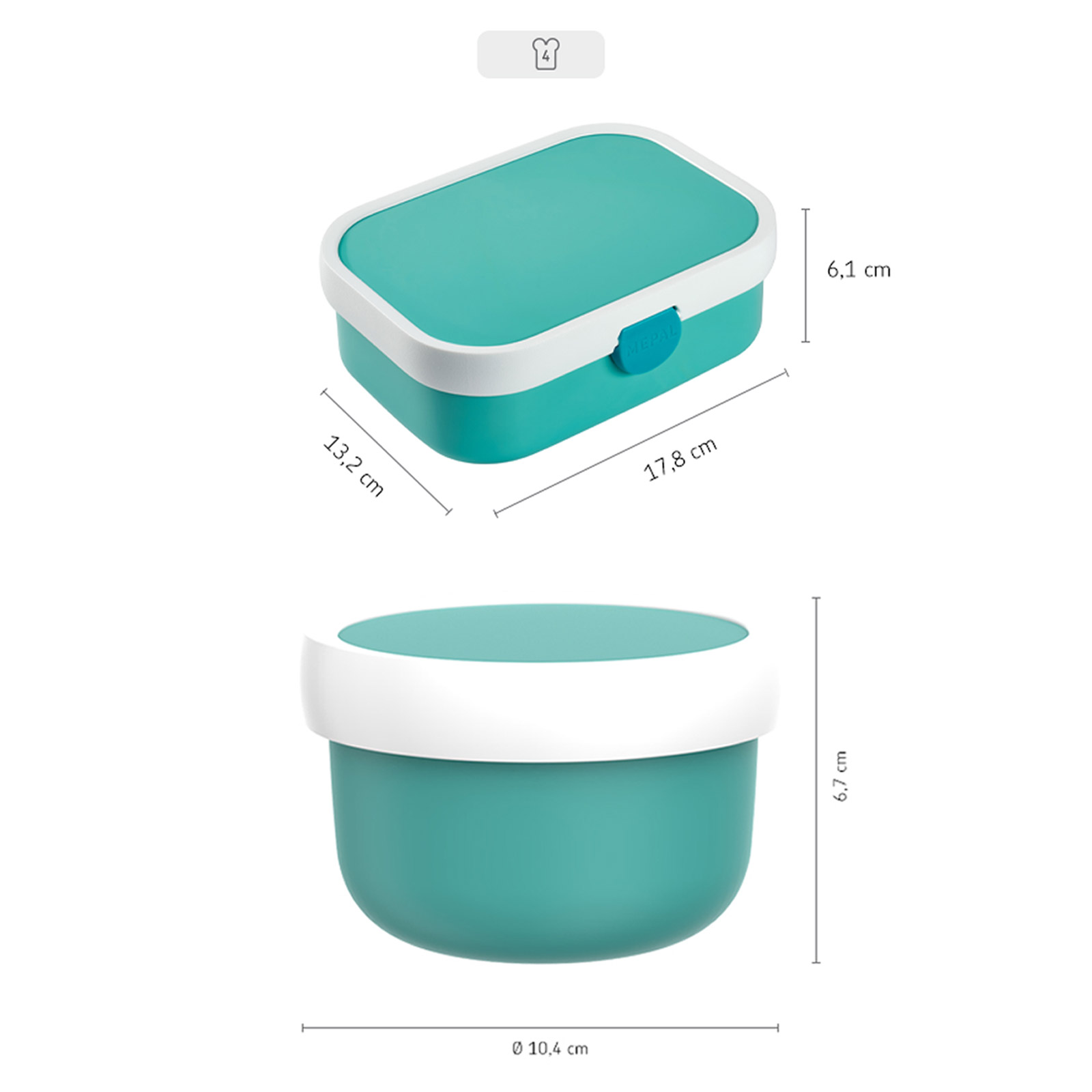 Mepal CAMPUS Obst- und Bentobox Space