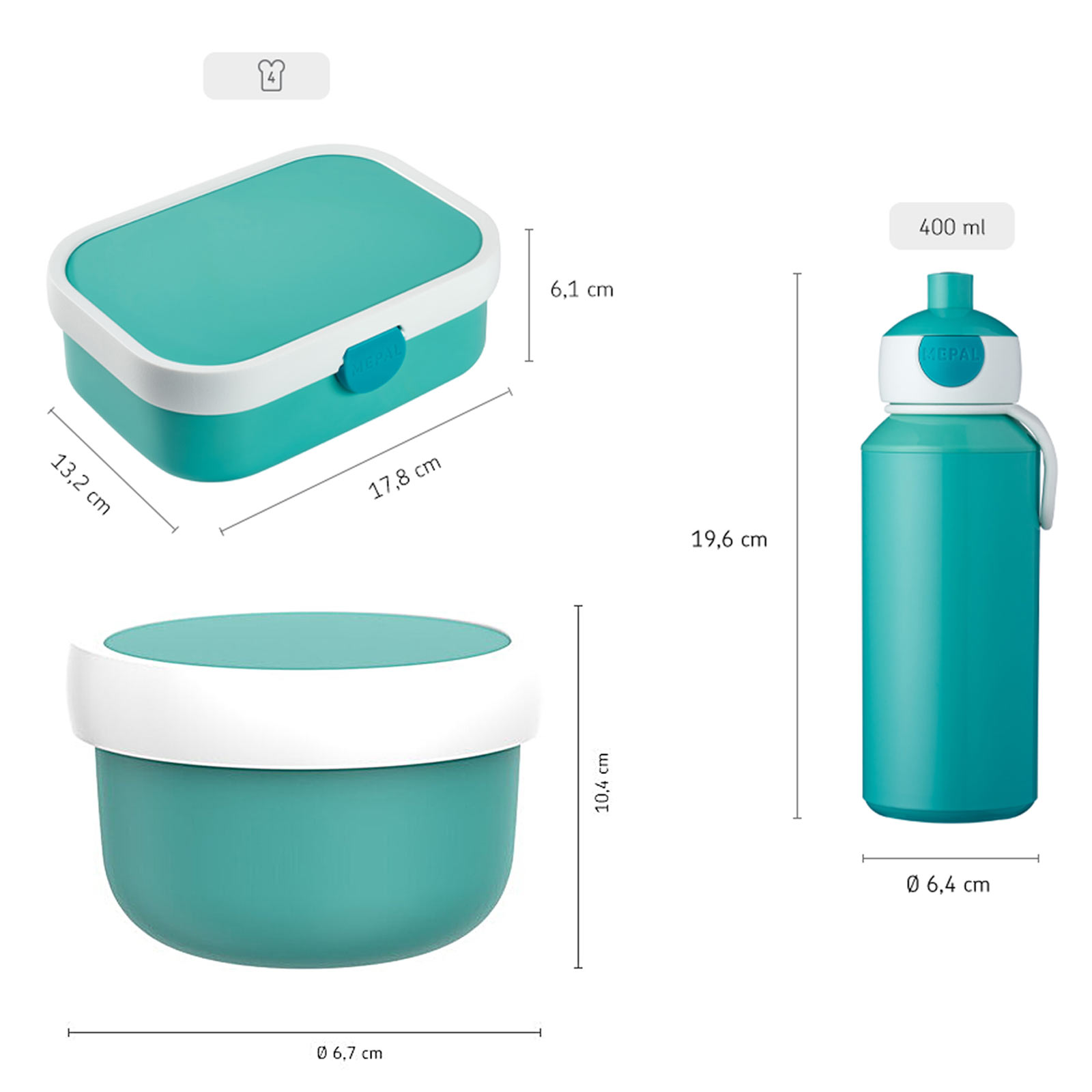 Mepal CAMPUS Lunchset Space 3-teilig