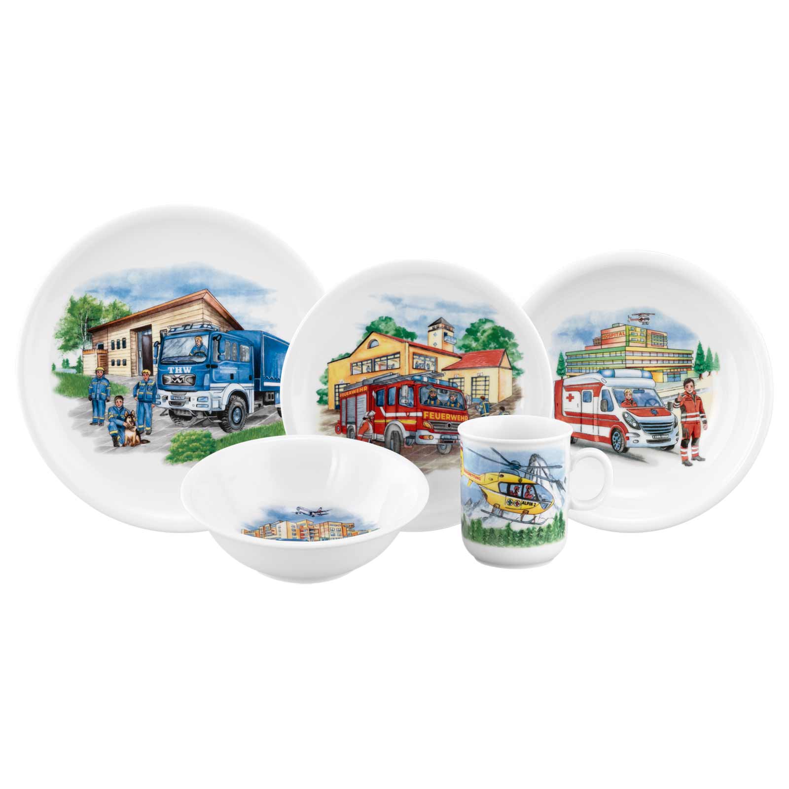 Seltmann Weiden Compact Kindergeschirr Set 5-teilig - Blaulicht - DS