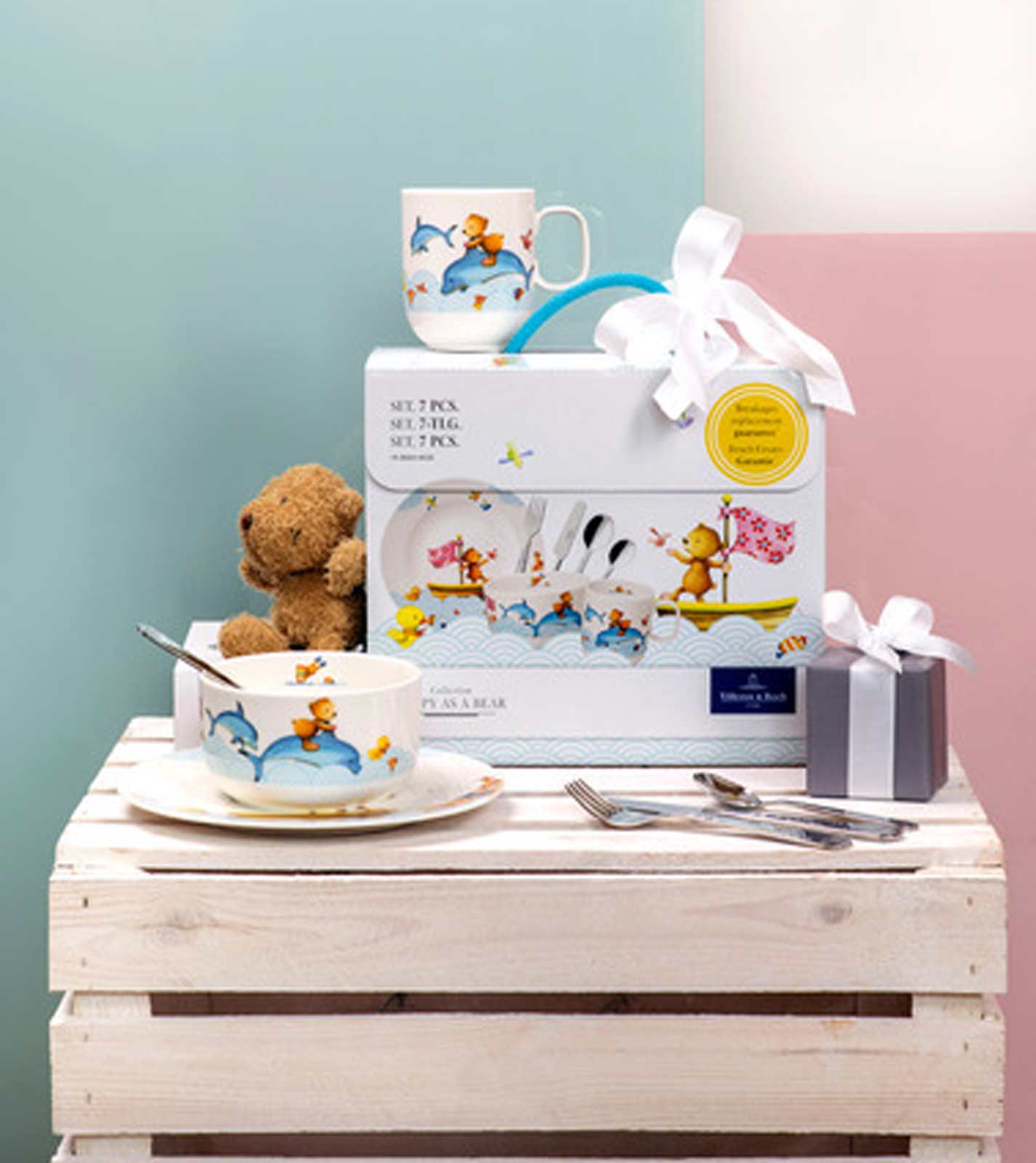 Villeroy & Boch HAPPY AS A BEAR Kindergeschirrset 7-tlg