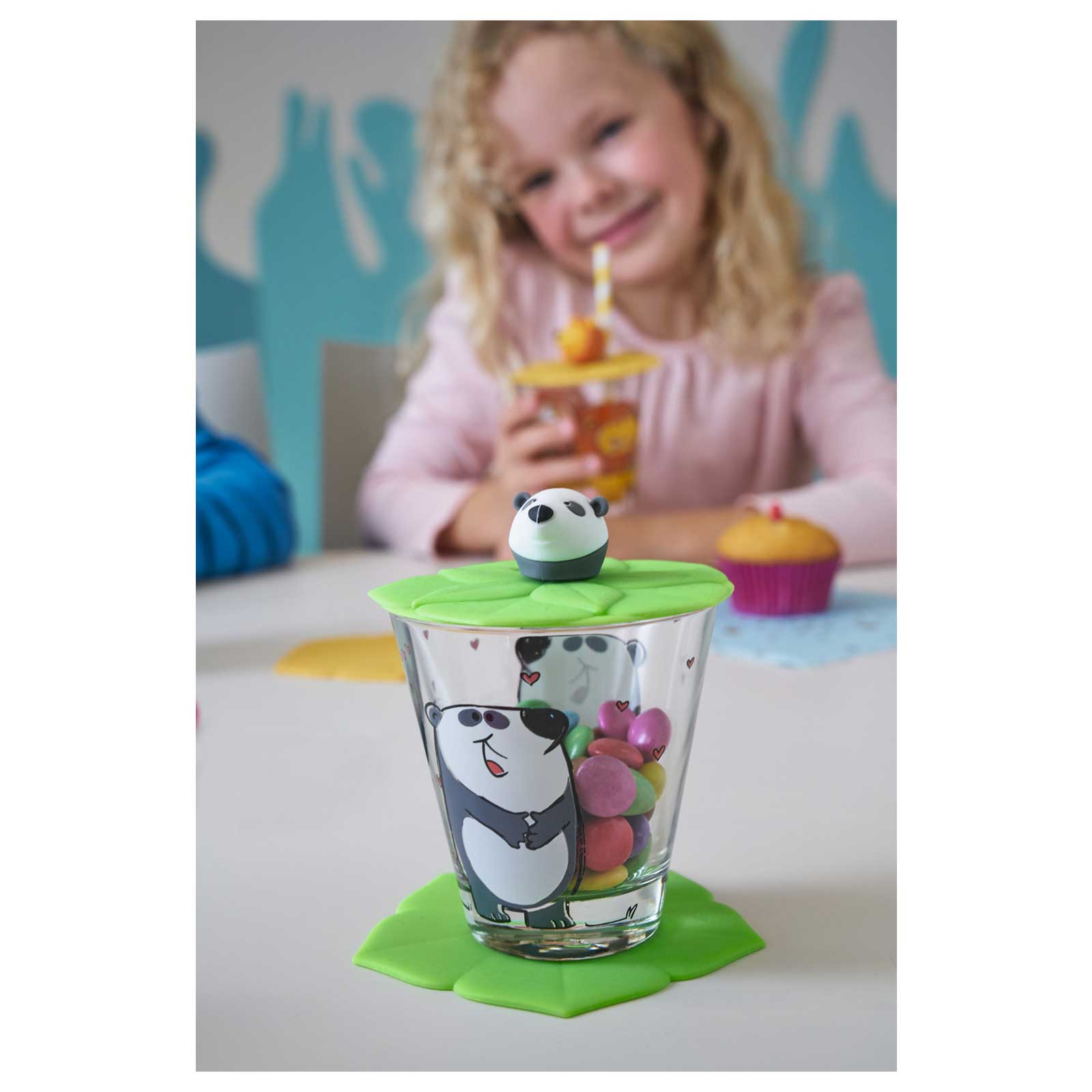 Leonardo BAMBINI 2er Set Kinderbecher mit Deckel 'Löwe' & 'Panda'