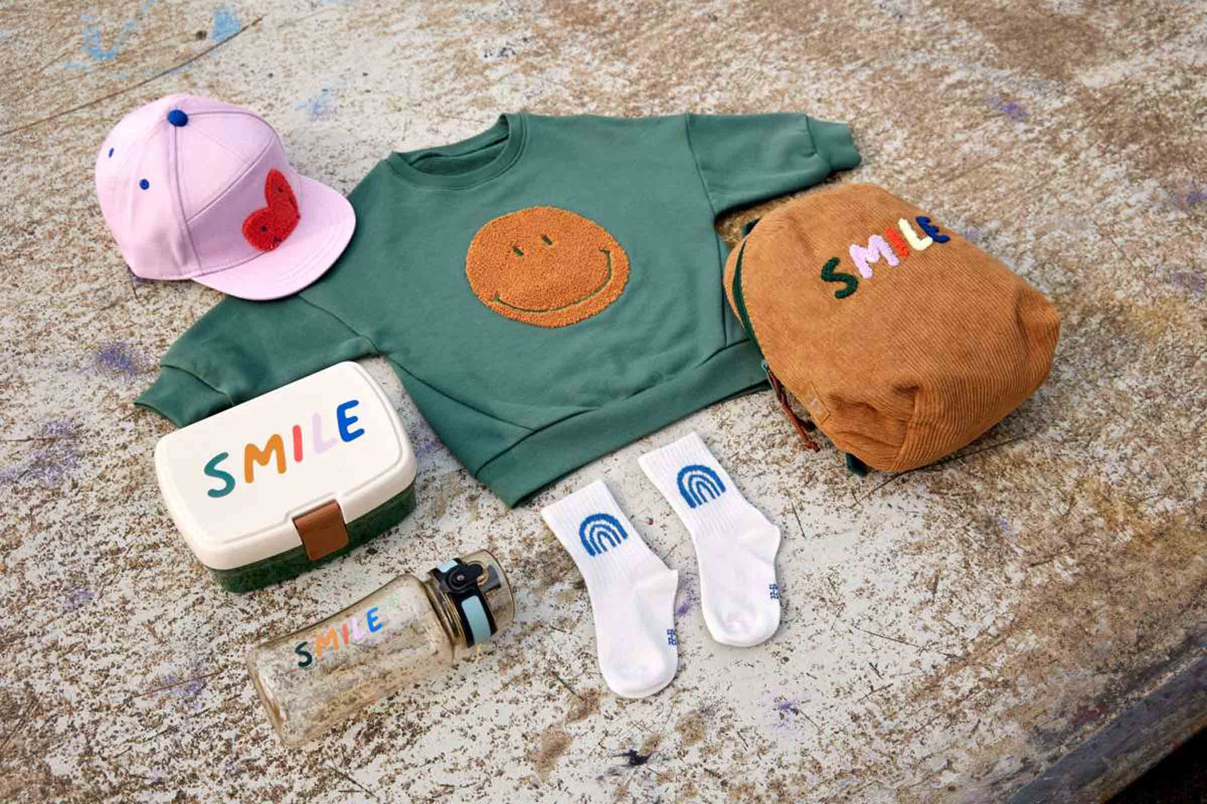 Lässig Little Gang Lunchset Smile Milky - A 