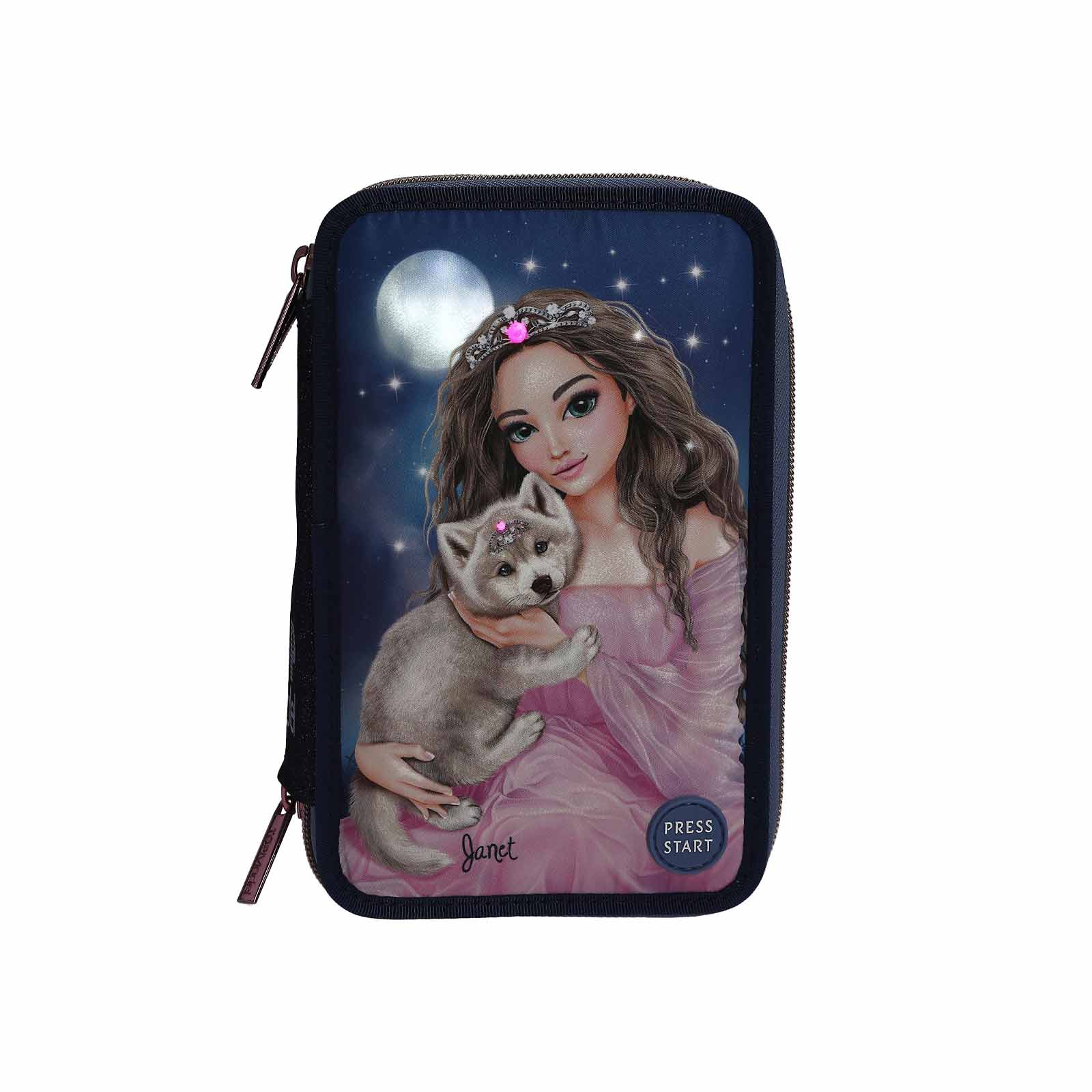 TOPModel 3-Fach Federtasche LED WOLF inkl. Stifte