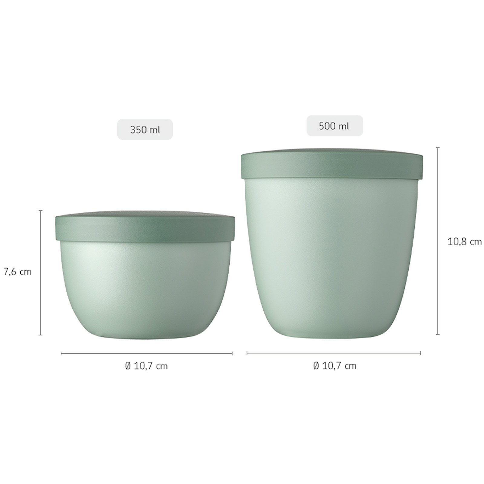 Mepal ELLIPSE Snackpot 350 & 500 ml 2er Set Nordic Sage