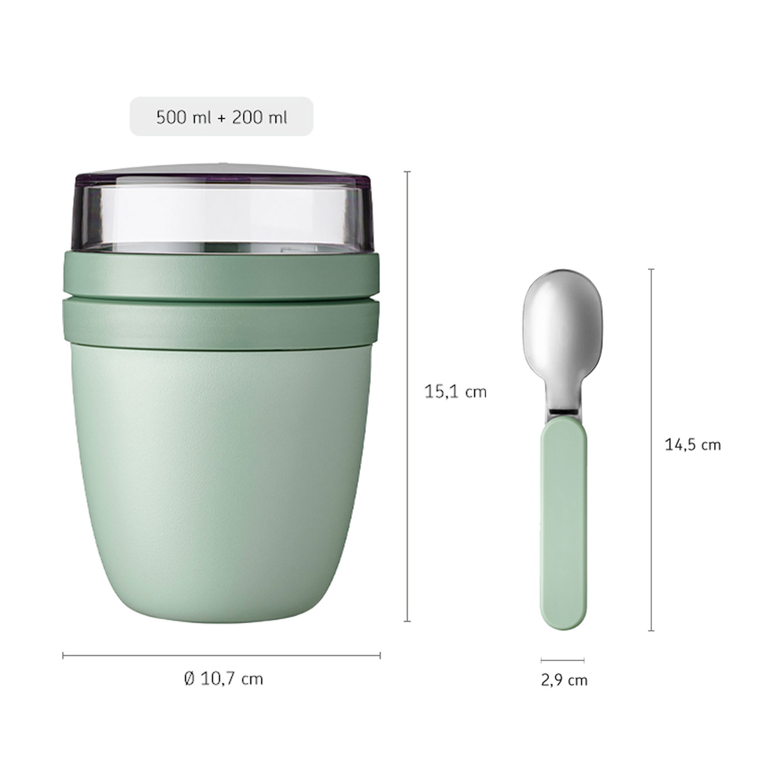 Mepal ELLIPSE Lunchpot Switch + Klapplöffel Nordic Sage