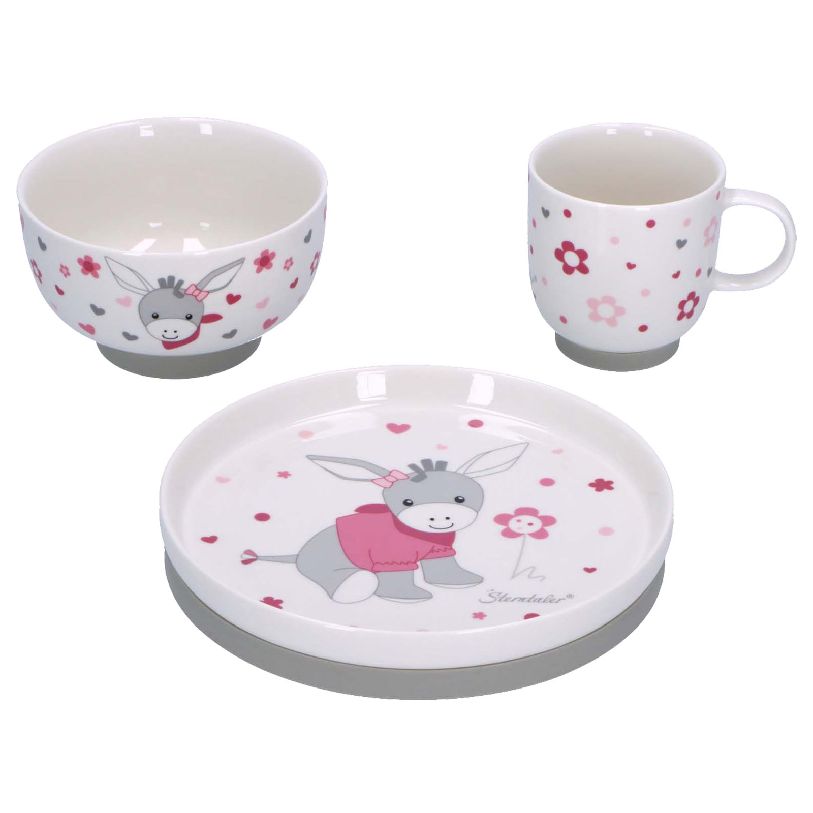 Sterntaler Kinder Porzellan-Geschirr-Set 3-tlg. Emmi Girl - A 