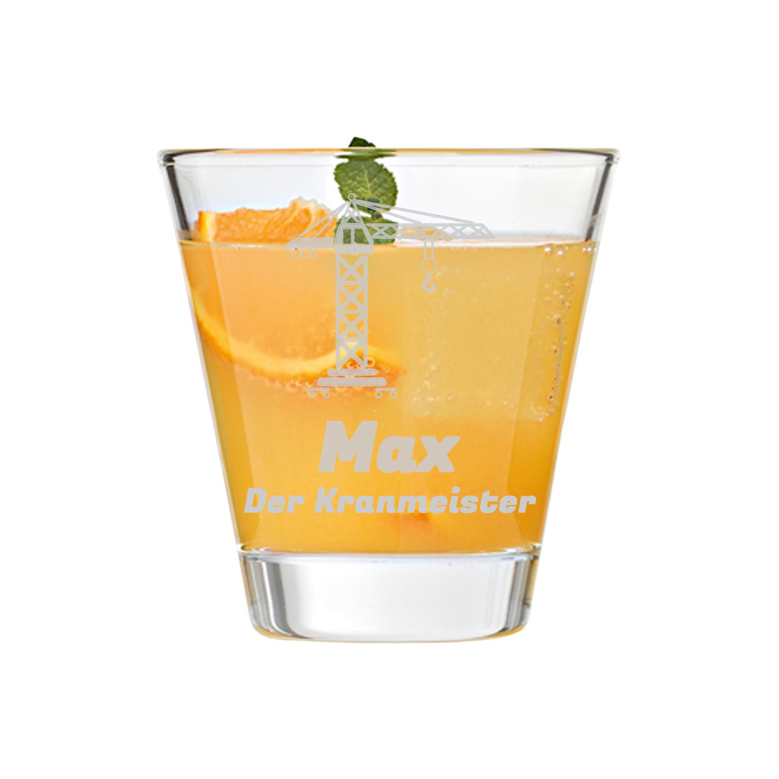 Kinderbecher mit Gravur 215 ml Kran & Name