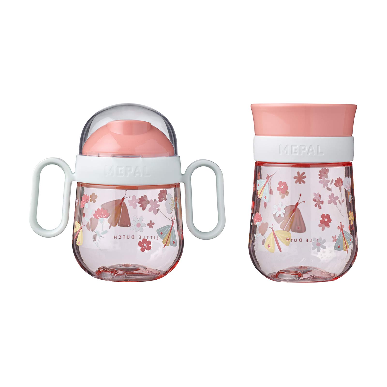 Mepal MIO Trinklernbecher Antitropf & 360° 2er Set Flowers & Butterflies