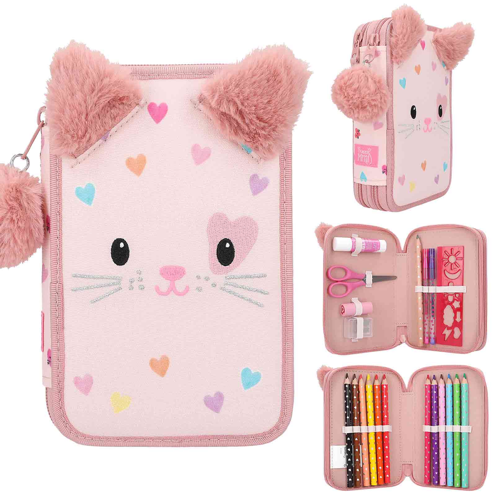 Princess Mimi 2-Fach Federtasche KITTY LOVE