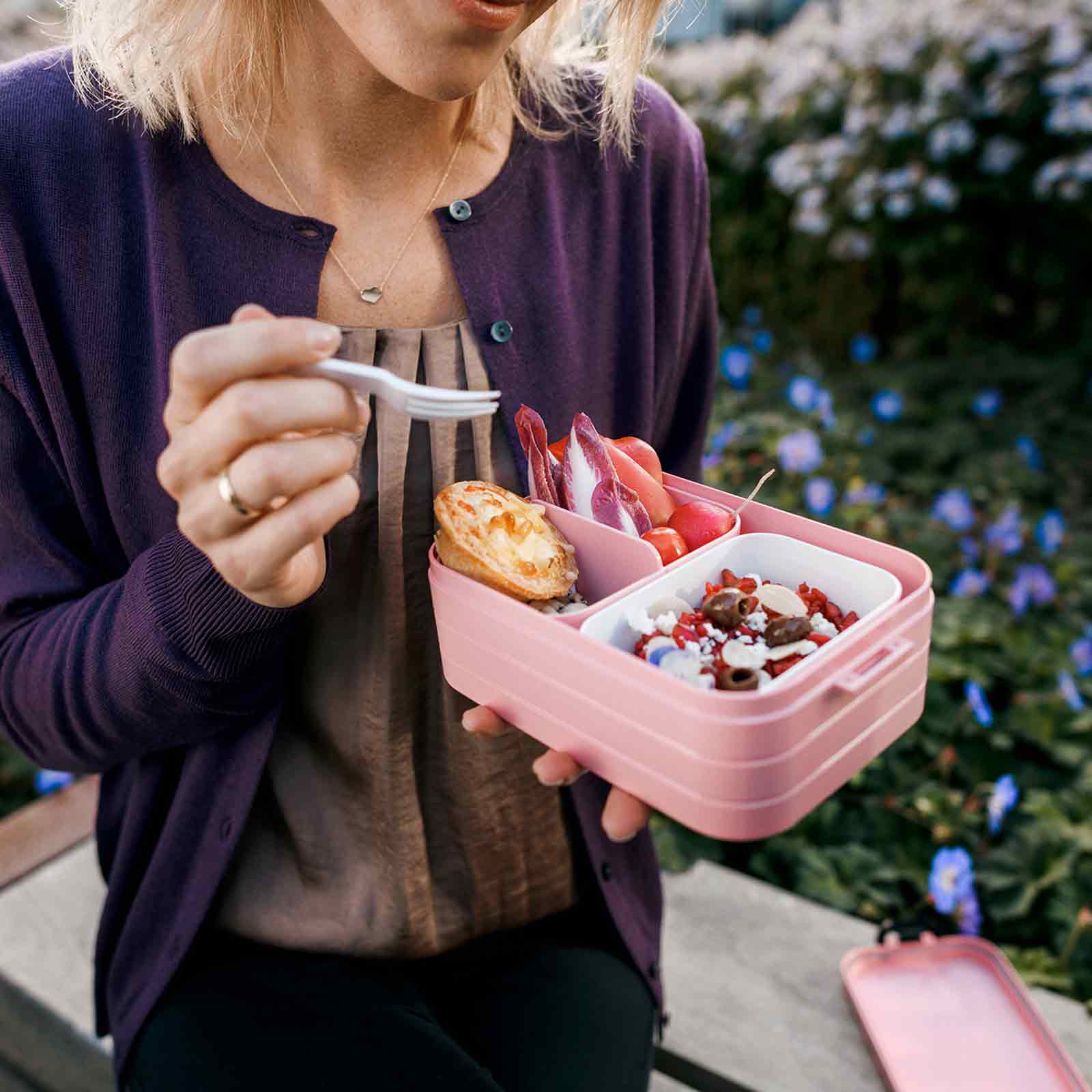 Mepal Pausenset aus Lunchpot + Bento-Brotdose Nordic White