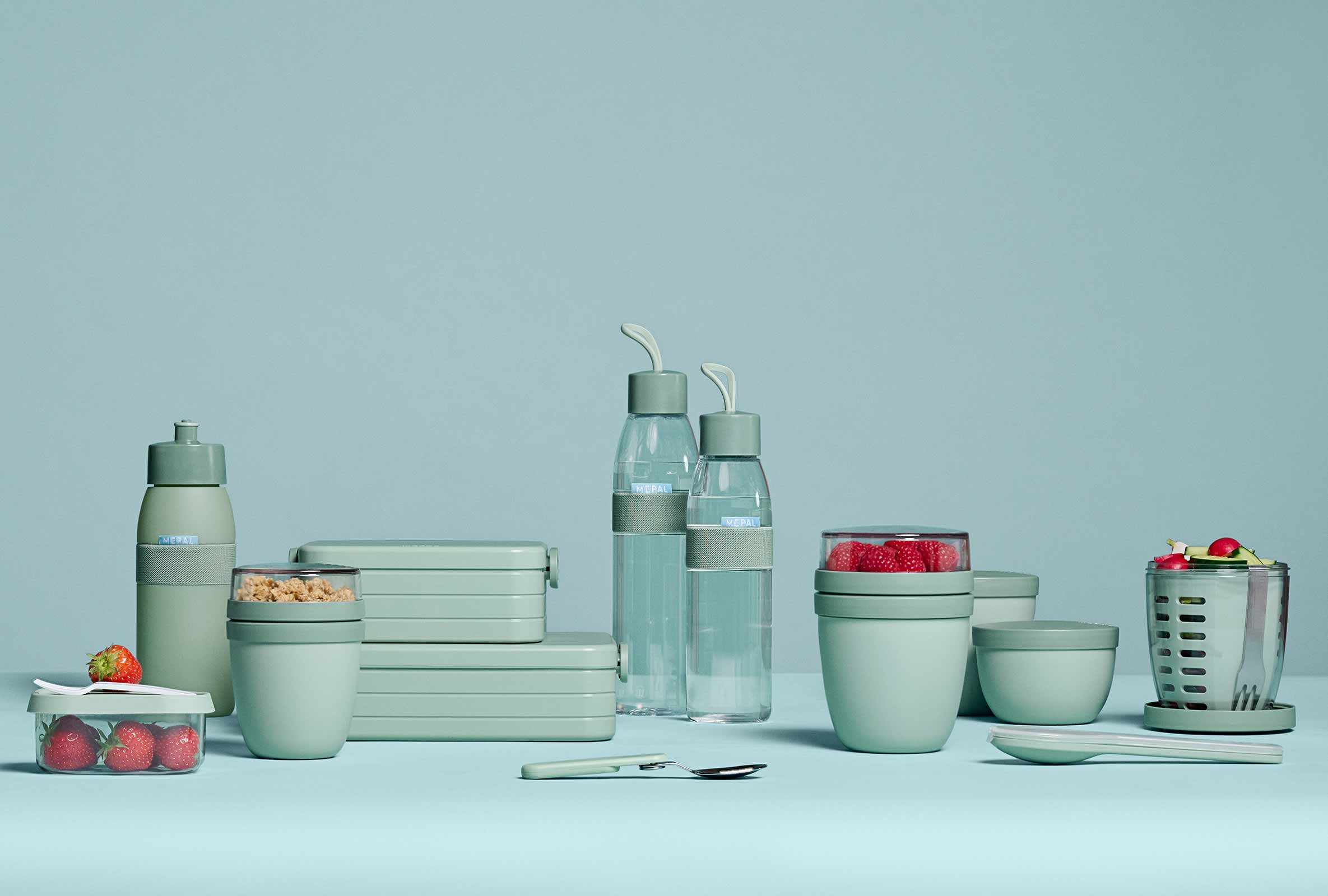 Mepal ELLIPSE Lunchpot + Faltbarer Löffel in Nordic Sage