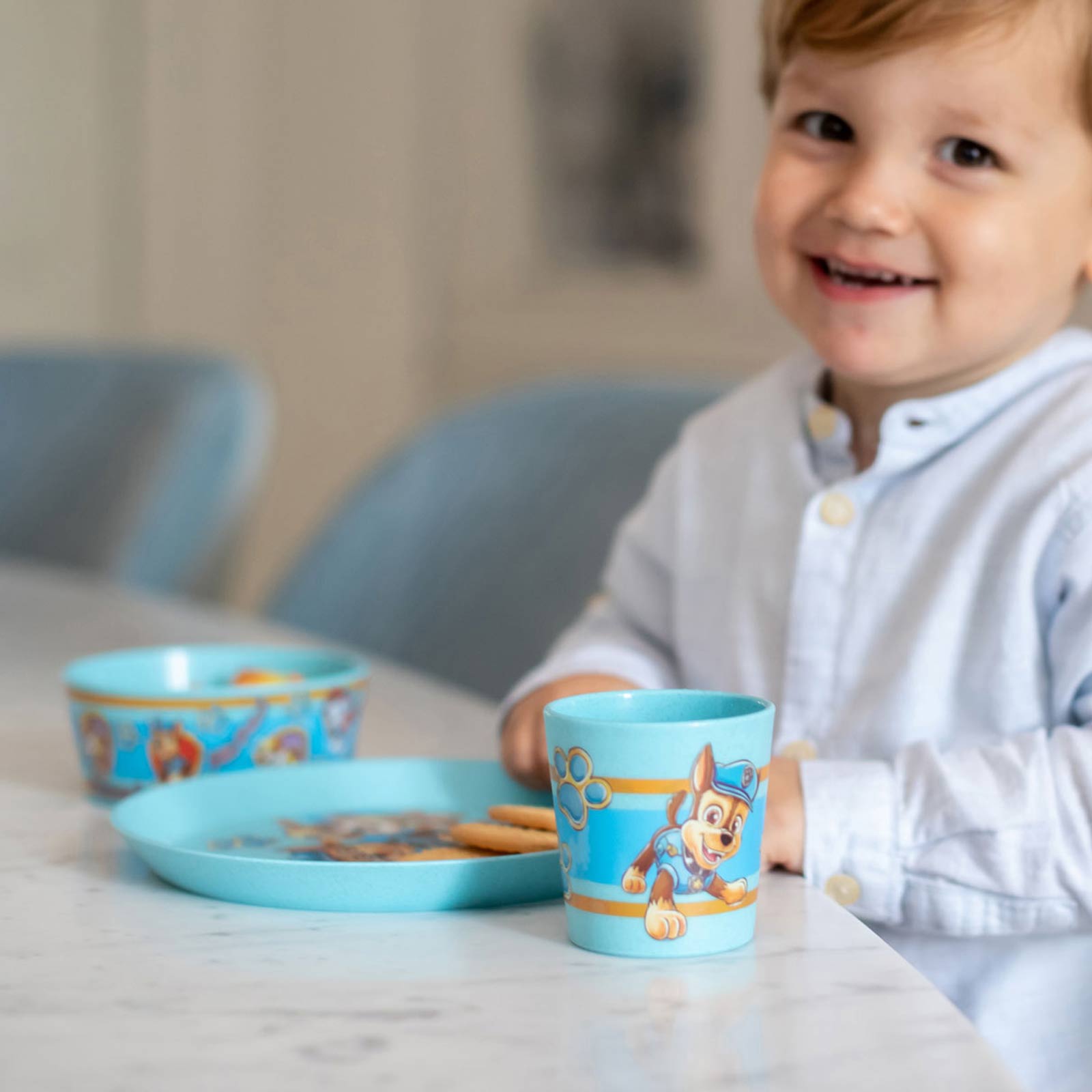 Koziol CONNECT Kindergeschirrset 3-teilig Paw Patrol organic blue - A 