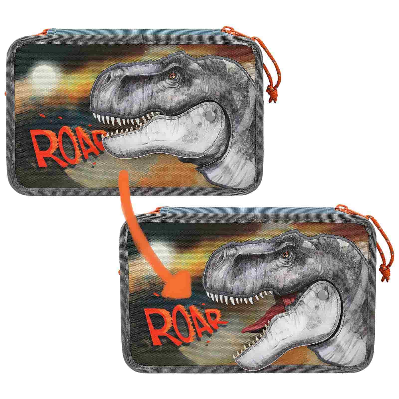 Dino World 3-Fach Federtasche ROAR inkl. Stifte