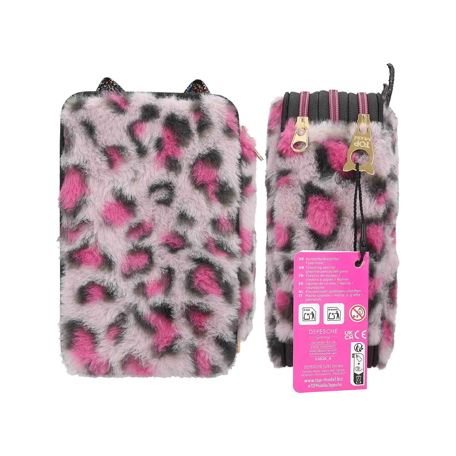 TOPModel 3-Fach Federtasche Leo Fell REBEL KITTY