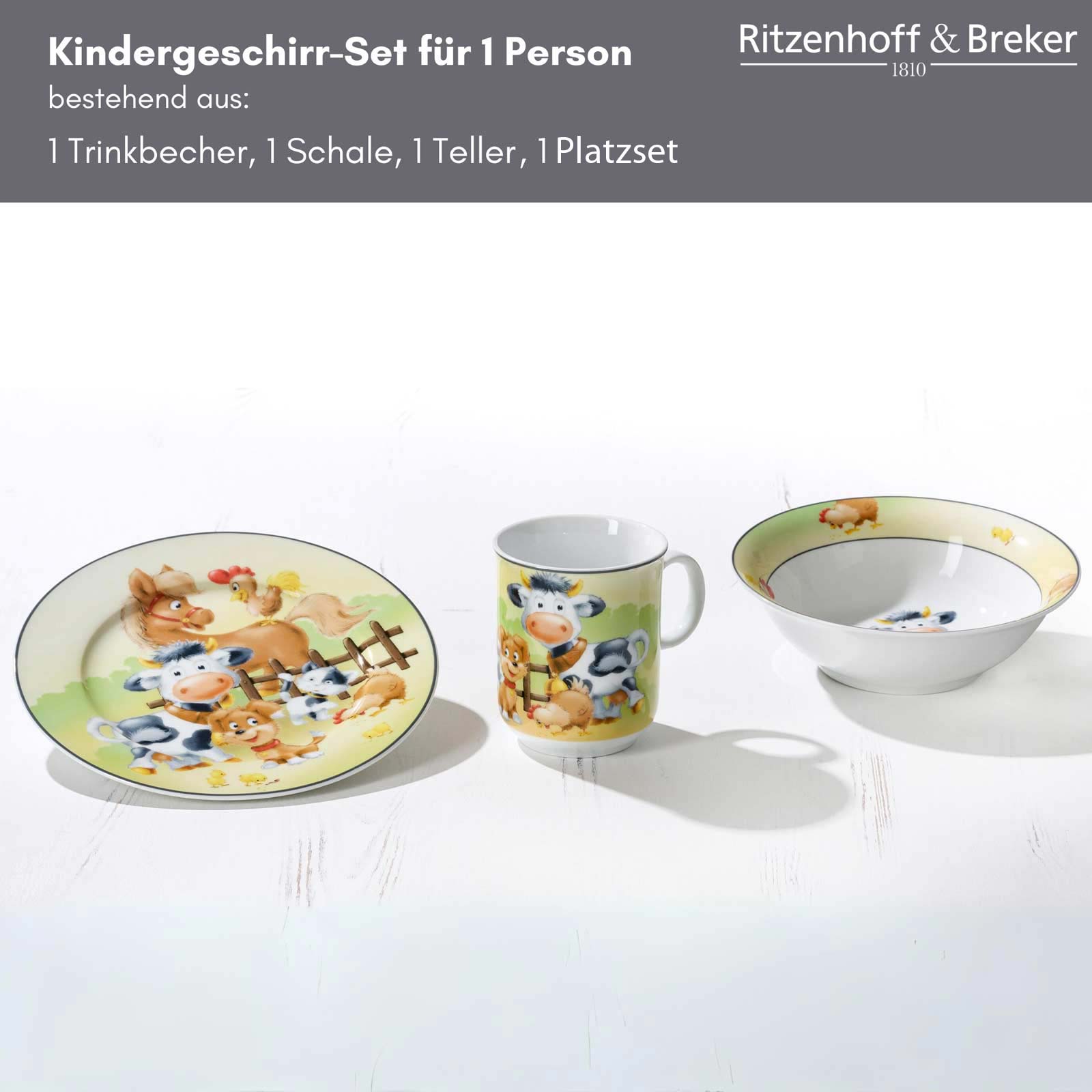 Ritzenhoff & Breker HOFTIERE Kindergeschirr mit Platzset