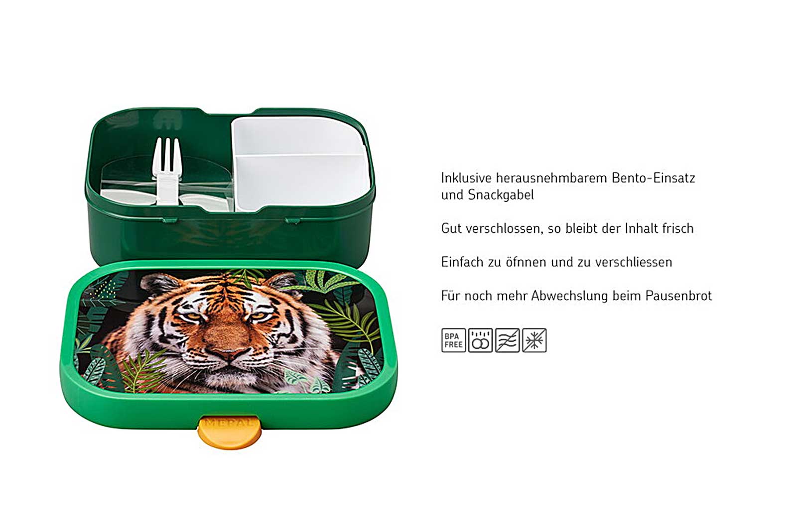 Mepal CAMPUS Brotdose mit Gabel Wild Tiger