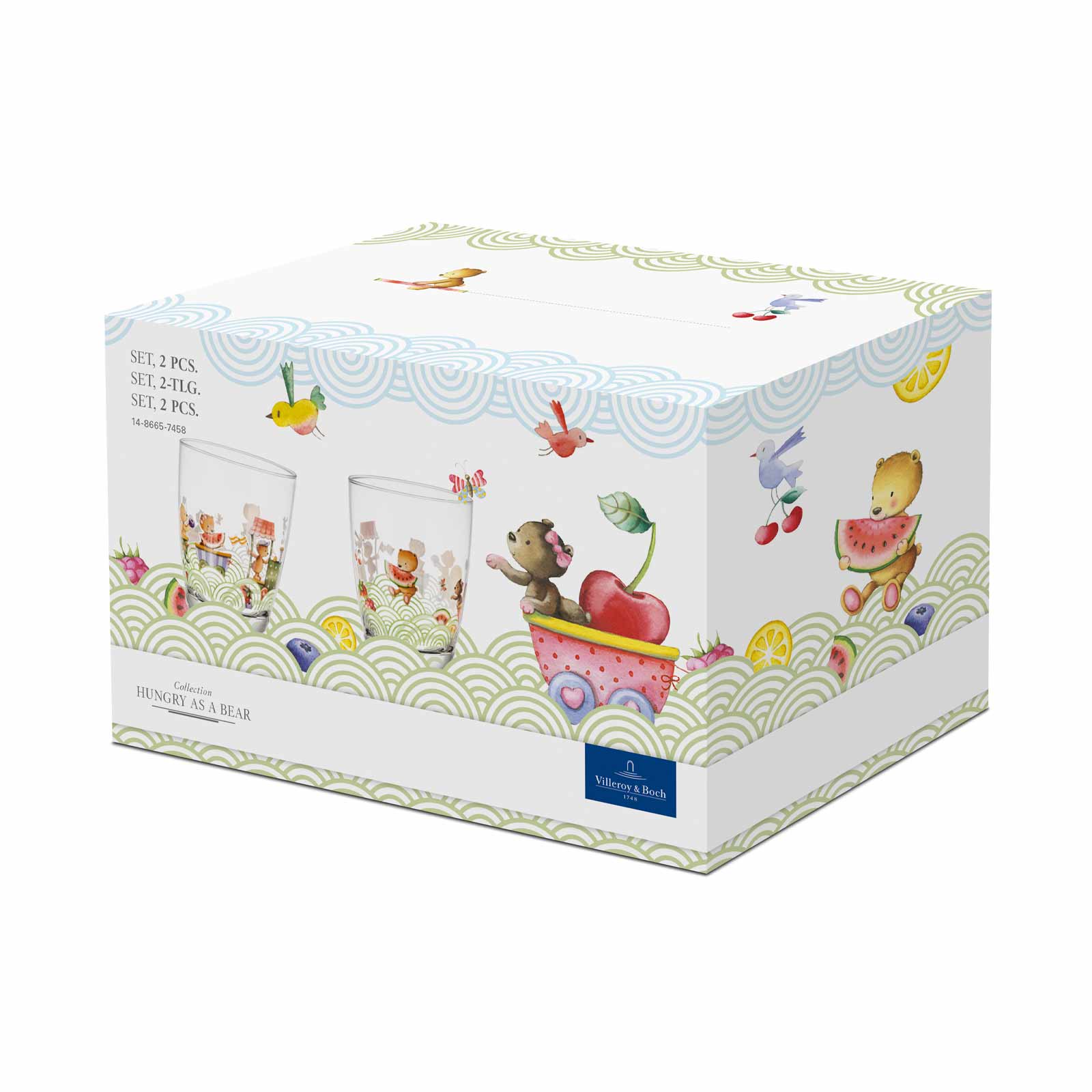 Villeroy & Boch HUNGRY AS A BEAR Kinderglas 2er Set