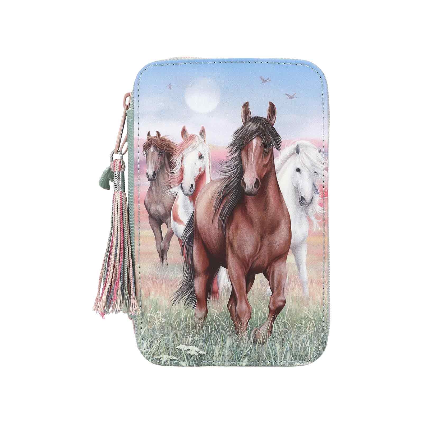 Miss Melody 3-Fach Federtasche HOOF CLATTER inkl. Stifte